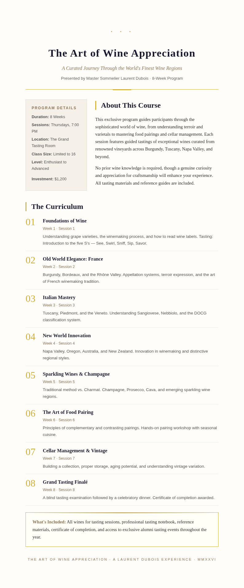 Elegant sophisticated course creator